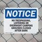 Signmission No Trespassing Loitering Or Overnight Camping OSHA Notice Sign, Plastic, 10in W x 7in L, 2PK OS-2PACK-NS-P-710-L-15013 - alternate 3